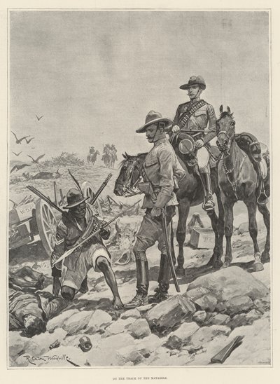 Auf der Spur der Matabele von Richard Caton Woodville junior